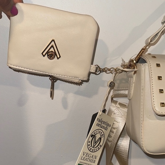 Valentino Orlandi Cream Studded Crossbody Bag - Picture 5 of 10